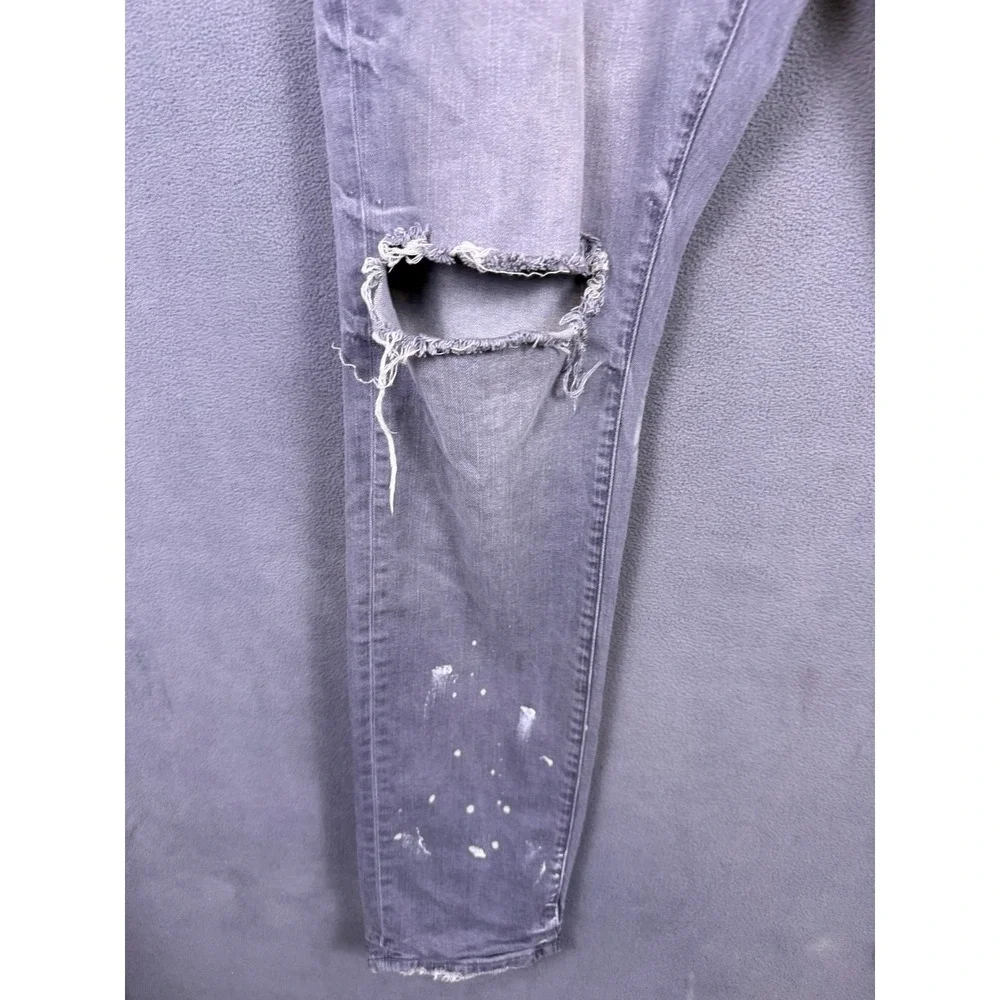 Purple‎ Brand Mens Jeans 36x34 Denim Distressed Low Rise Slim Fit P001 Designer
